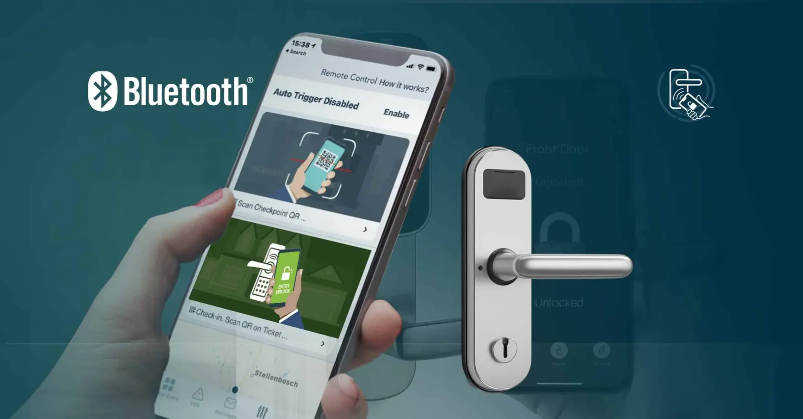 Smart door unlock from the Openitem app