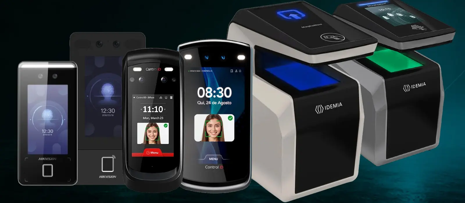 Compatible standalone devices from Control iD, IDEMIA and Hikvision