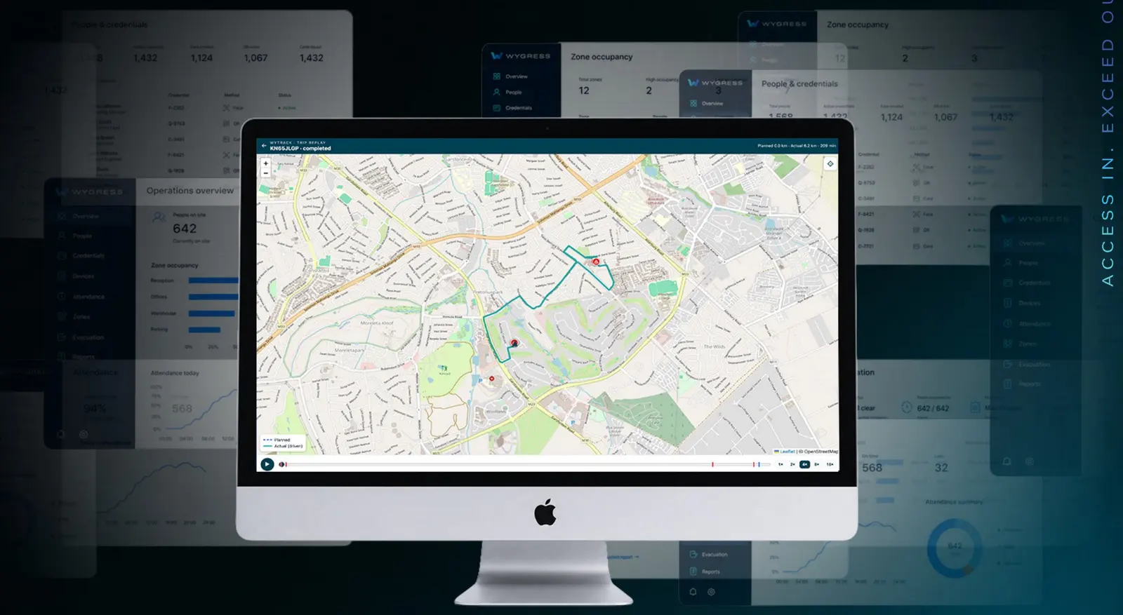 The Wytrack dashboard — live map, journeys and alerts